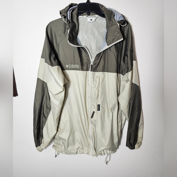 Columbia Greige and Gray Long Sleeve Windbreaker Jacket Men's Size Large - Picture 13 of 13